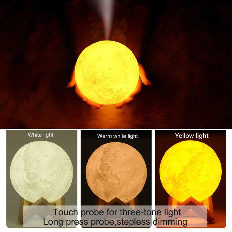 Lampu Bulan Pembersih Udara Moon Night Lamp Light Diffuser Humidifier Purifier Pembershih Udara