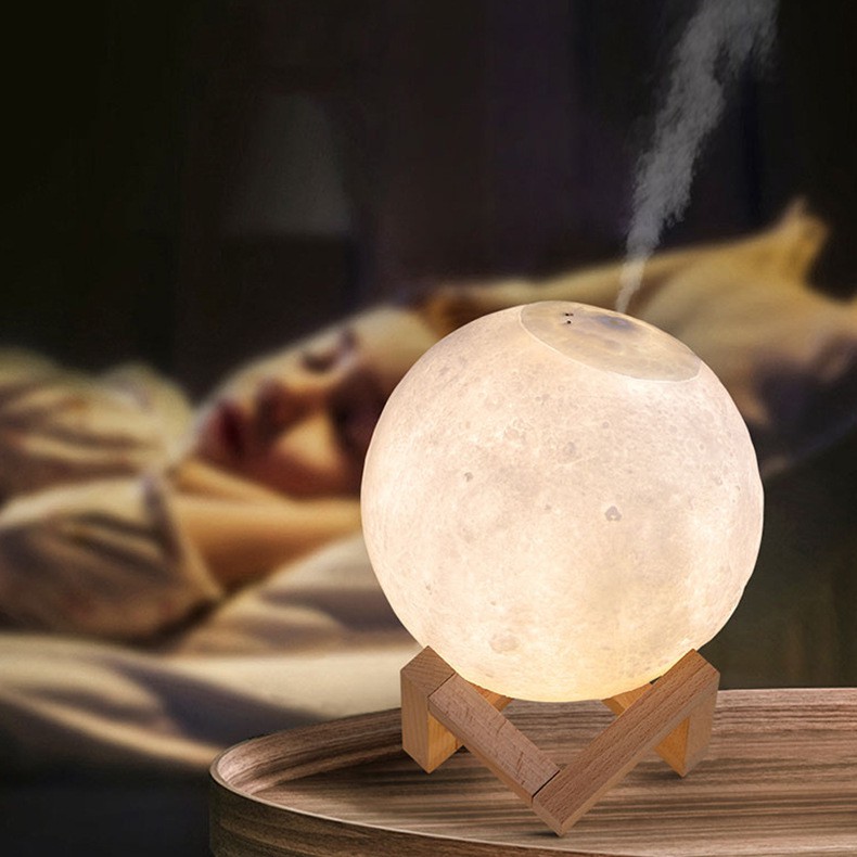 Lampu Bulan Pembersih Udara Moon Night Lamp Light Diffuser Lampu Tidur Humidifier Purifier Pembershih Udara